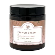 French Green Clay Face Mask - Deep Cleanse with Kaolin, Vitamins A, C, E, Hyaluronic Acid & Aloe - 4 Fl Oz Pack of 1