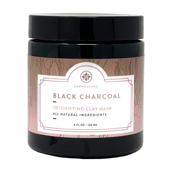 Black Charcoal Clay Face Mask - Deep Cleanse with Kaolin, Vitamins A, C, & E, Hyaluronic Acid & Aloe - 4 Fl Oz (Pack of 1)