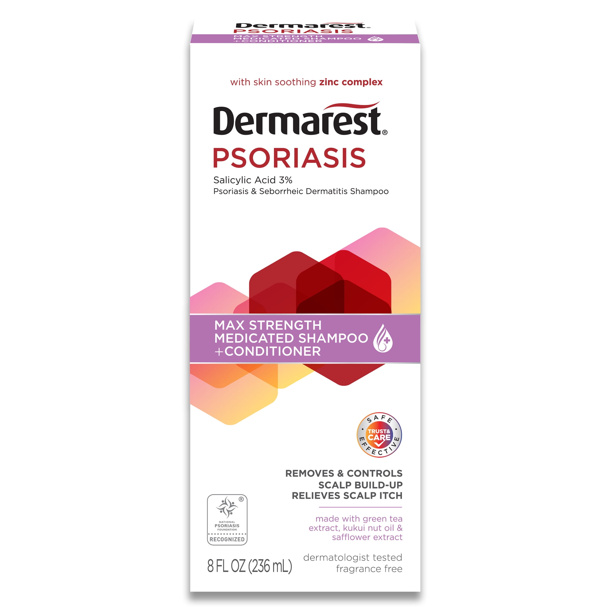 DERMAREST Psoriasis Medicated Shampoo Plus Conditioner 8 oz (Pack of 3)