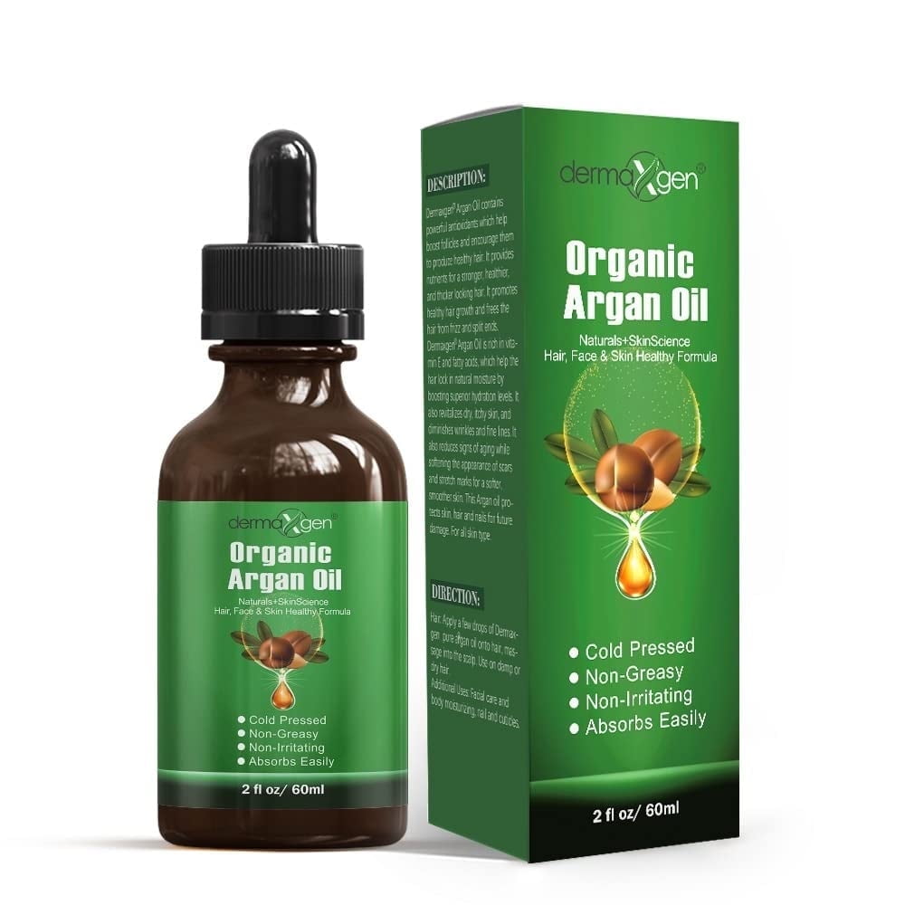 DERMAXGEN Argan Oil Hair Oil - Nourishing Treatment for Silky, Smooth Hair  - 1 FL OZ