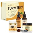 thumbnail image 1 of DERMAXGEN Turmeric + 30% Vitamin C Face Glow Boosting Skincare Set – Moisturizer, Serum, Oil & Mask Jar with Brush - Normal, Dry & Oily Skin (Set Of 4), 1 of 7