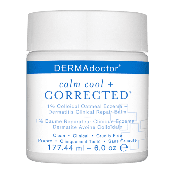 DERMAdoctor Calm Cool + Corrected 1% Colloidal Oatmeal Eczema + Dermatitis Clinical Repair Balm - 6.0 oz / 177 ml