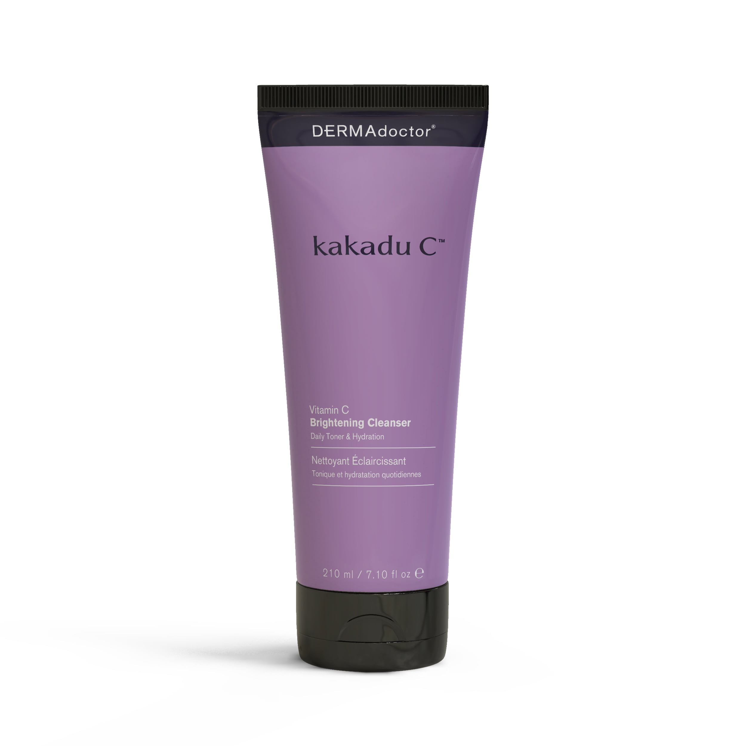 DERMAdoctor Kakadu C Brightening Daily Cleanser & Toner | 2-in-1 Makeup Remover, Vitamin C, Hydrating, 7.10 oz