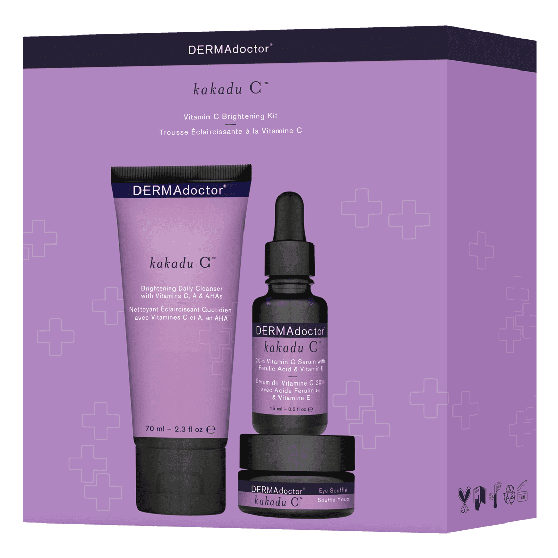 DERMAdoctor Kakadu C Ho Ho Glo Vitamin C Essentials, 3-Piece Skincare Kit