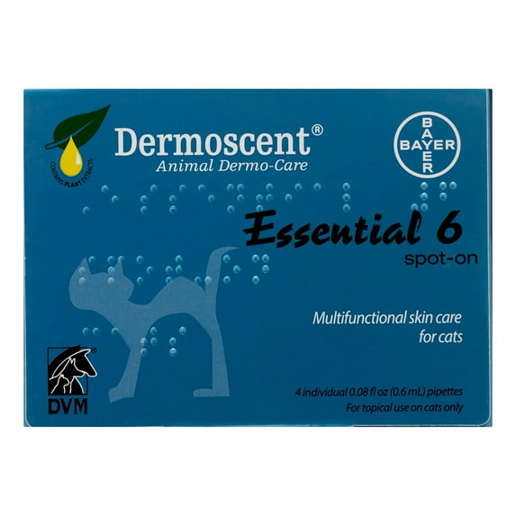 DERMOSCENT ESSENTIAL 6 SPOT-ON SKIN CARE CAT 4 ct