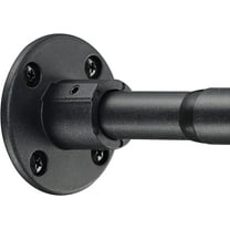 DEROFIT 1" Heavy Duty Shower Rod - 29 to 93" Adjustable Industrial Shower Curtain Rod Wall Mounted for Bathroom,Closet,Room Divider - Matte Black