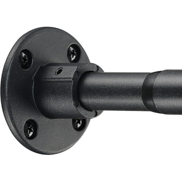 DEROFIT 1" Heavy Duty Shower Rod - 29 to 93" Adjustable Industrial Shower Curtain Rod Wall Mounted for Bathroom,Closet,Room Divider - Matte Black