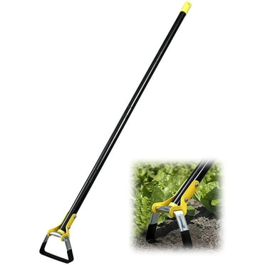 DEROFIT Garden Hoe Scuffle Hoe, Heavy Duty Stirrup Hoe with 72 Inch Adjustable Long Handle for Weeding in Backyard,Vegetable Garden