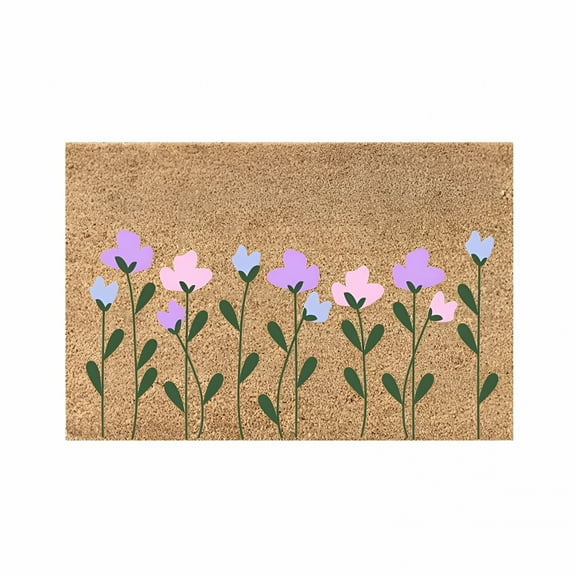 DERONA 16X24 Inch Summer Floor Mats Flower Doormat Spring Welcome Mat Summer Door Mat Spring Decor Outdoor Doormats for Outdoor Entrance Home Porch Mat Funny Doormat Waterproof Outdoor Rug Front Door