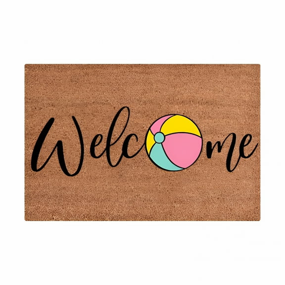 DERONA 16X24 Inch Summer Welcome Sign Hello Sunshine Doormat Spring Door Mats for Front Door Plain Doormat Summer Door Mat Front Door Mat Outside Entrance Spring Floor Mat Spring Coir Doormat