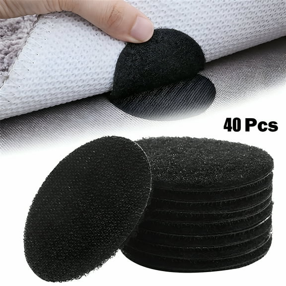 DERONA 40 PCS Gripper for Rug for Hardwood Floors,Double Sided Reusable Under Rug Carpet Tape Stickers,Rug Anti Slip Grips for Area Rugs,Non Slip Rug Pads