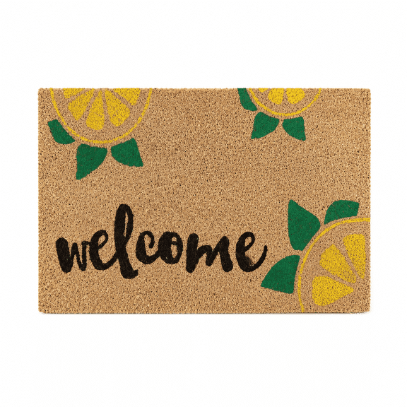 Derona Coir Door Mats Waterproof Floor Mats Spring Summer Door Mat Non Slip Outdoor Rug Patio Stuff for Outside Perfect for Front Door and Entryway Outdoor and Indoor, 16X24 inch