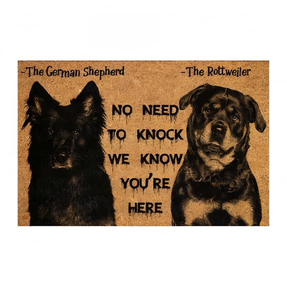 DERONA Entrance Low Profile Non Slip Rubber Back Doormat for Floor Funny Dog Door Mats Dog Welcome Doormats Welcome Rug Outside Door Mat Heavy Duty Outdoor Rugs for Front Door 16x24IN
