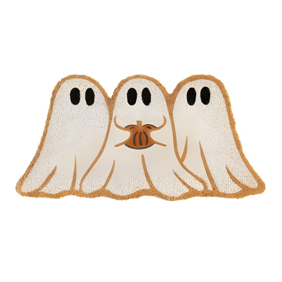 DERONA Halloween Ghost Front Door Mat Outside Entrance Rug,Outdoor Mats for Front Door in Cute Spooky Design,Door Mat Indoor Entrance for Fall Decor and Party Accent