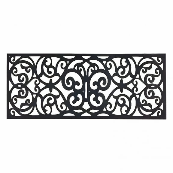 DERONA Rubber Stair Mats, Non Slip Stair Treads Mat, Rubber Scroll Doormat for Outdoor, Indoor, Entrance, Stairs (29" X 9.5")