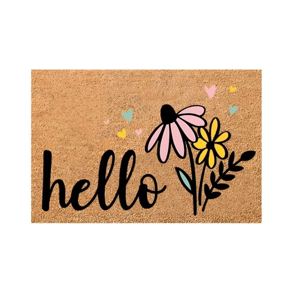 DERONA Spring Summer Doormats Funny Indoor Outdoor Welcome Floor Mats Non Slip Polyester Bathroom Kitchen Entry Rug Carpet,15"x 23" 1 Piece