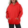 DEROX Womens Hoodie Oversized Fleece Sweatshirts Fashion Long Sleeve