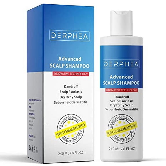 DERPHEA Psoriasis Shampoo, Seborrheic Dermatitis Shampoo, Antifungal Shampoo, Folliculitis Shampoo, Dry Scalp Shampoo, Safe Ingredients For All Skin Types