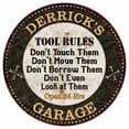 thumbnail image 1 of DERRICK'S Garage Rules 12" Round Metal Sign Garage Bar Wall Décor 200120013389, 1 of 1