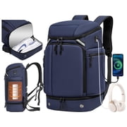 Mens Travel Backpack, Large Capacity Hiking Trekking Backpack, Business 17 Inch Laptop Backpack, Blue