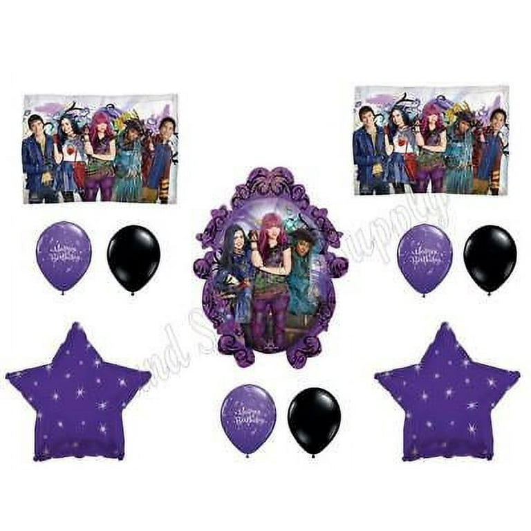 DESCENDANTS 2 Happy Birthday Party Balloons Decoration Supplies Movie Wicked