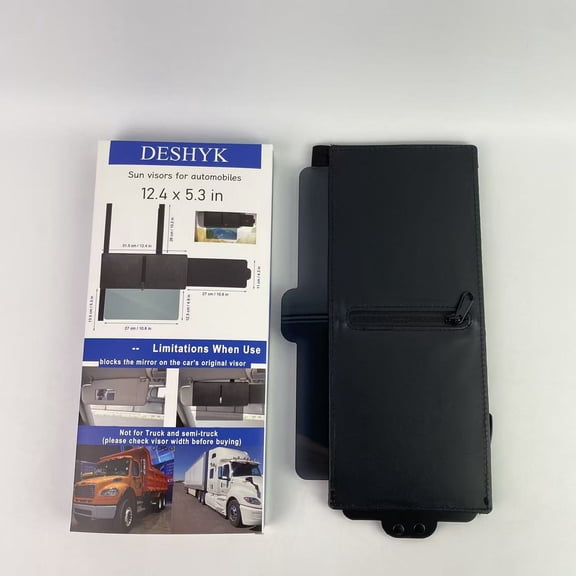 DESHYK Sun visors for automobiles,Polarized Sun Visor Extender, Anti-Glare Car Sun Visor Protects from Sun Glare, Automotive Interior Sun Protection, Snow Brown Blindness (Lens Black)