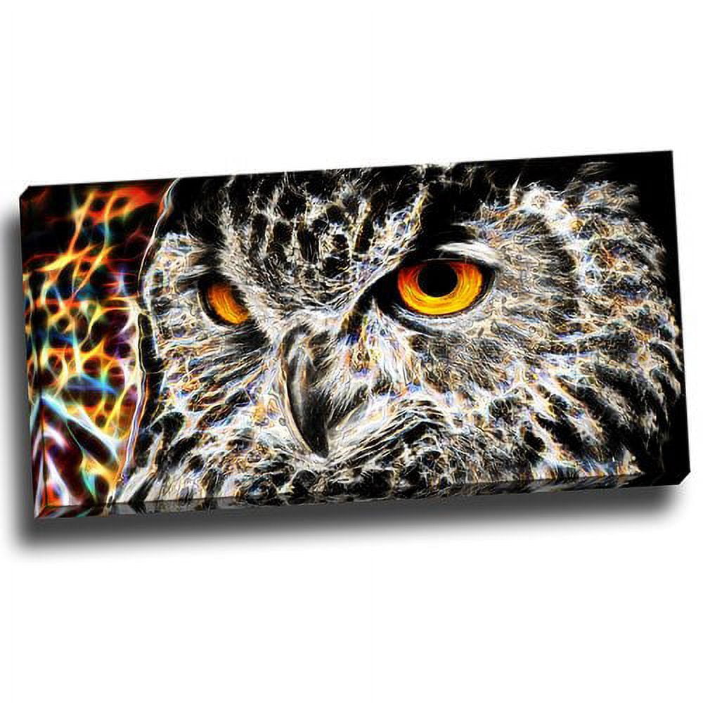 DESIGN ART A Real Hoot Owl Animal Canvas Art (Multiple Sizes) 32 in. wide x 16 in. high