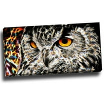 DESIGN ART A Real Hoot Owl Animal Canvas Art (Multiple Sizes) 32 in. wide x 16 in. high