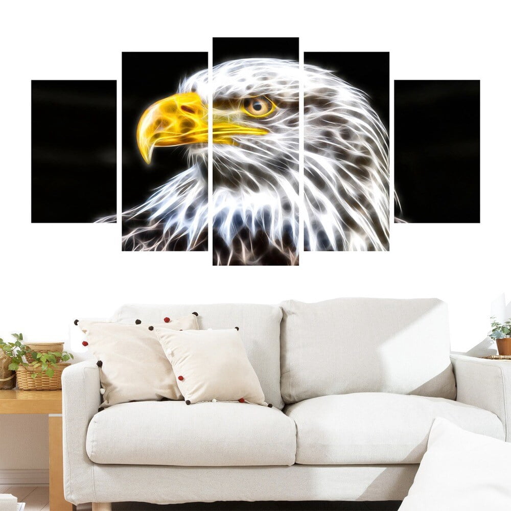 DESIGN ART Bald Eagle Animal Art Canvas, Multiple Sizes 32 in. wide x 16 in. high