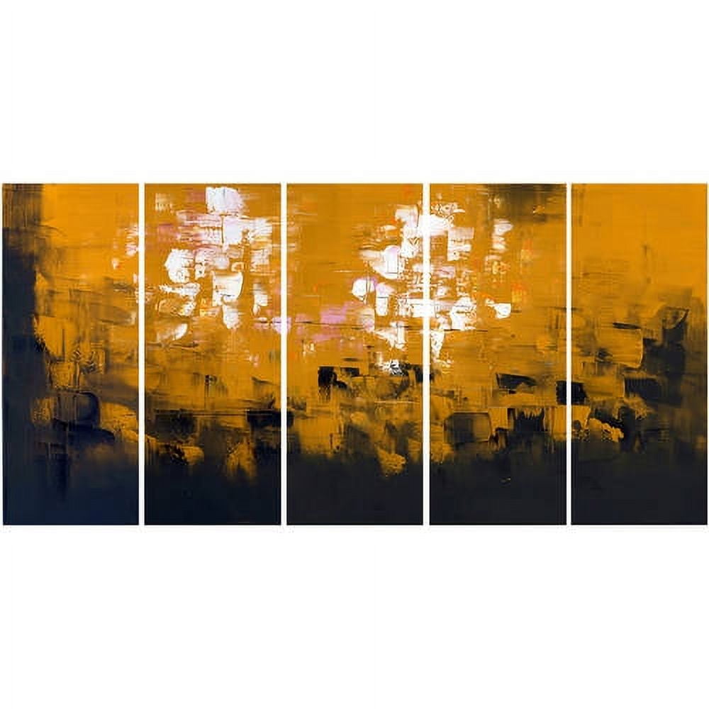 DESIGN ART Be Square" Gallery-wrapped Canvas Print Orange 60 in. wide x 28 in. high - 5 Panels