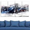 thumbnail image 1 of DESIGN ART Black Speedster Car Large Gallery Wrapped Canvas, 1 of 5