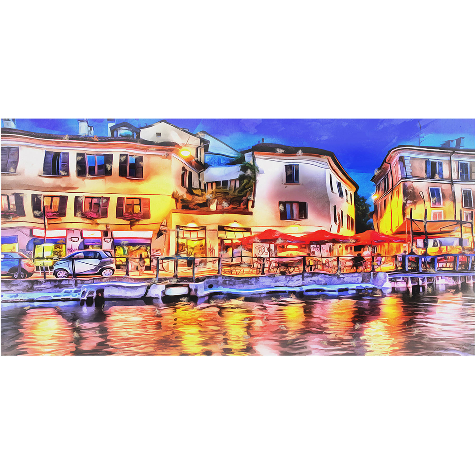 DESIGN ART Cafe on the French Riviera' Gallery-wrapped Canvas Art