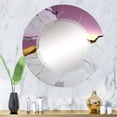 thumbnail image 1 of DESIGN ART Designart 'Abstract Geode Pink III' Printed Abstract Marble Wall Mirror 32in.x32in., 1 of 5