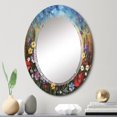 thumbnail image 1 of DESIGN ART Designart "Abstract Wildflowers Chromatic Meadows I" Floral Modern Wall Mirror 20in.x30in., 1 of 4