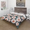 thumbnail image 1 of DESIGN ART Designart 'Abundance of White Daisy Flowers' Traditional Duvet Cover Comforter Set Full/Queen Cover + Comforter + 2 Shams 4 Piece, 1 of 5