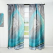 DESIGN ART Designart 'Aerial View Of Glacier Rivers Iceland I' Traditional Curtain Panels 52 in. wide x 84 in. high - 1 Panel