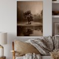 DESIGN ART Designart 'Alone Tree On Island In Sepia' Country Wood Wall