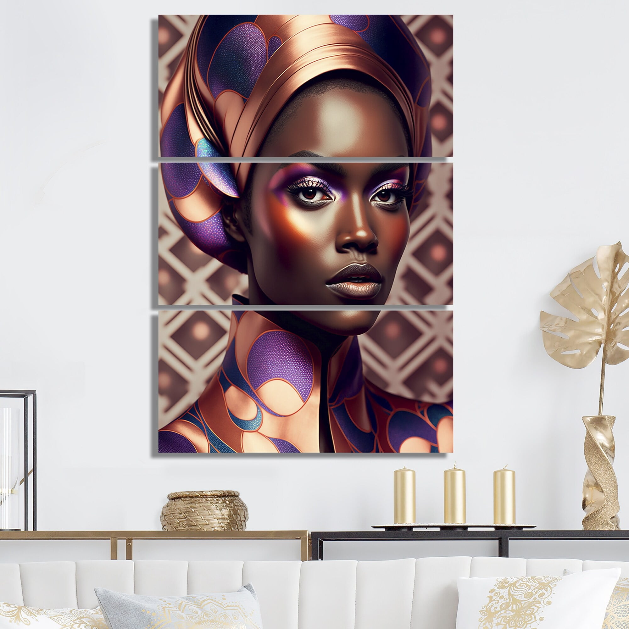 DESIGN ART Designart "AvantGarde Elegant African Woman IX" African