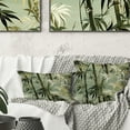 thumbnail image 1 of DESIGN ART Designart "Bamboo Retreat Tropical Pattern I" Tropical Printed Throw Pillow 18 x 18, 1 of 5