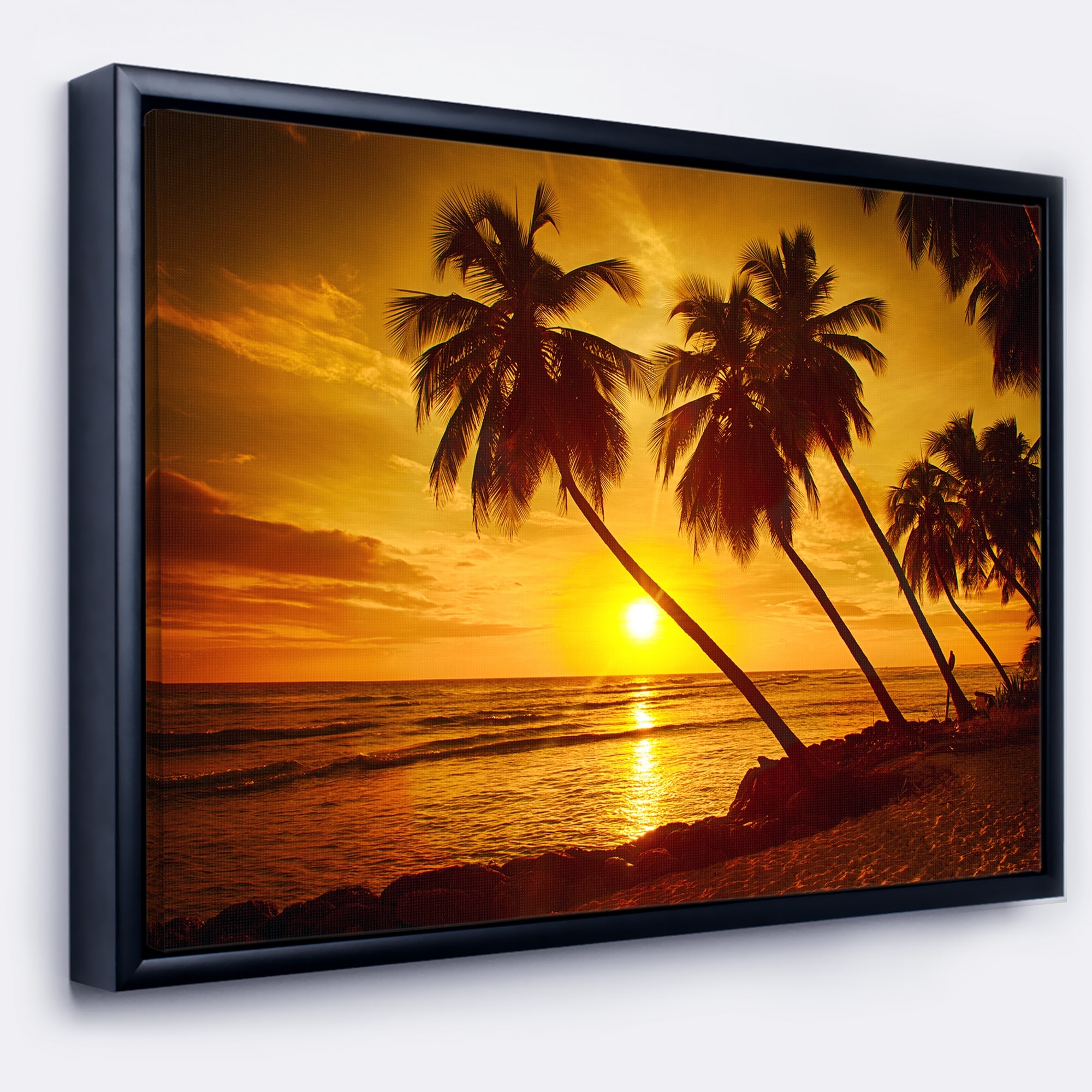 DESIGN ART Designart 'Beach Sunset in Island Barbados' Modern Seascape
