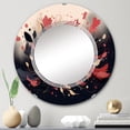 thumbnail image 1 of DESIGN ART Designart "Beige Red Harmony In Chaos" Floral Modern Wall Mirror 24in.x24in., 1 of 4