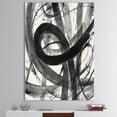 thumbnail image 1 of DESIGN ART Designart "Black and White Minimalistic " Canvas Wall Art - Grey 12 in. wide x 20 in. high, 1 of 5
