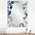 thumbnail image 1 of DESIGN ART Designart 'Blue 3D Textured Art' Abstract Printed Wall Mirror 24in.x32in., 1 of 4
