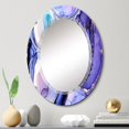 thumbnail image 1 of DESIGN ART Designart 'Blue And Turquoise Luxury Abstract Fluid Art' Printed Modern Wall Mirror 20in.x30in., 1 of 5