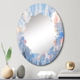thumbnail image 1 of DESIGN ART Designart "Blue Pink Interlocking Perspectives" Cubism Modern Wall Mirror 20in.x30in., 1 of 4