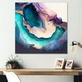 thumbnail image 1 of DESIGN ART Designart "Blue Purple Abstract Geode I" Abstract Marble Metal Wall Art 29 in. wide x 29 in. high, 1 of 5