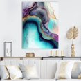 thumbnail image 1 of DESIGN ART Designart "Blue Purple Abstract Geode Iii" Abstract Marble Canvas Prints 24 in. wide x 32 in. high, 1 of 5