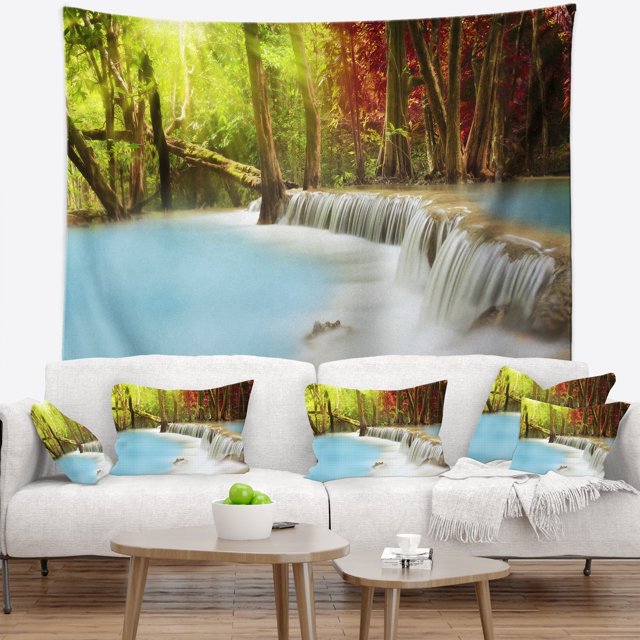 DESIGN ART Designart 'Blue Waters of Huai Mae Kamin Waterfall
