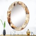 thumbnail image 1 of DESIGN ART Designart 'Brown Orange And Grey Grunge Pattern' Printed Patterned Wall Mirror 24in.x36in., 1 of 5