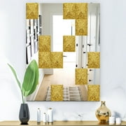 DESIGN ART Designart 'Capital Gold Essential 17' Glam Mirror - Printed Wall Mirror 23.7in.x31.5in.